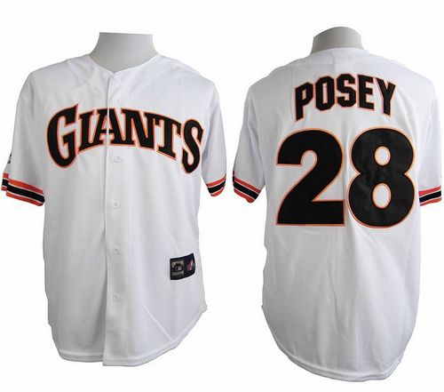 Giants #28 Buster Posey White 1989 Turn Back The Clock Stitched MLB Jersey